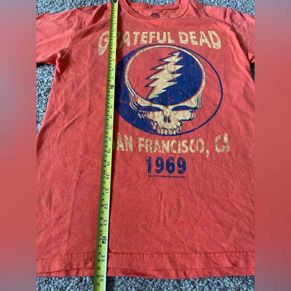 Grateful Dead San Francisco CA 1969 Short Sleeve T-Shirt Tee Orange Small JBHS - Picture 5 of 10